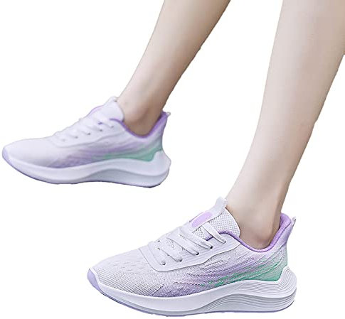 Generico Scarpe Running Donna Scarpe da Calcetto Donna Scarpe Sportive Sottili Traspiranti in Rete da Donna Scarpe da Corsa ultraleggere Traspiranti Scarpe Leggere Estive da Ciclismo (Purple, 37)