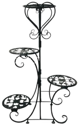 BOGAZY Blumenregal Indoor Blumentreppen Robuster Pflanzenständer Aus Gusseisen, Vintage-Blumentopfhalter, Abgestufter Pflanzenständer Für Drinnen Und Draußen Indoor Pflanzenregal