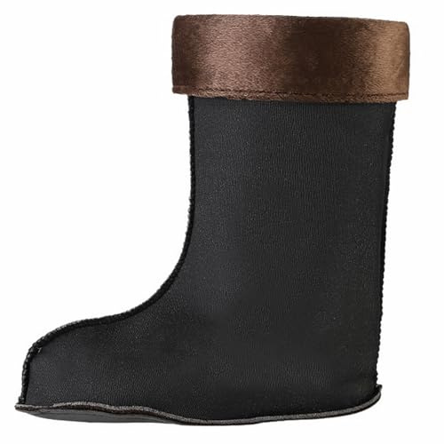 Reyox Herren Warme Stiefel Socken, Winter Innenschuhe für Gummistiefel 29cm Hoch Schwarz 37 EU