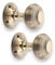 Infinity Decor Vintage Style Beehive Mortice Door Knobs Set Round Aged Brass 55mm Pull Handles Pair - Ideal for Interior and Exterior Use