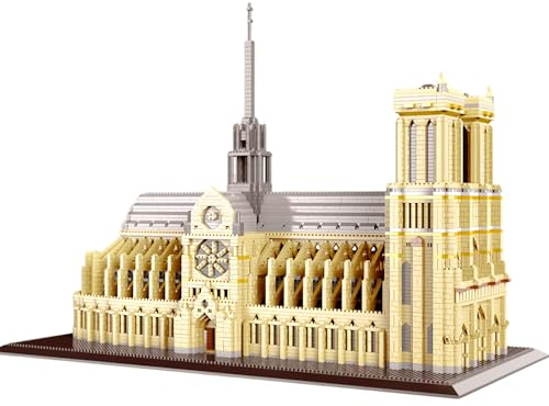 alltogetho Paris Notre Dame Cathedral Micro Bausteine | 7300+ Teile, 3D Herausfordernde Architektur Set für Erwachsene, Sammlerstück Display Modell, Pädagogisches Souvenir Geschenk