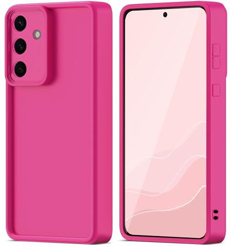Moozy RimUP Funda para Samsung Galaxy S23 FE 5G de TPU Antigolpes, Carcasa con Bordes Elevados para Mayor Protección, Recortes Precisos y Protector de Cámara, Antiarañazos, Rosado