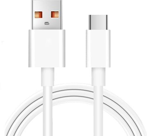 ANLINK Cable USB C de 2 metros, cable USB de carga tipo C de 2 m, cable de carga rápida USB A a tipo C 3A, compatible con teléfonos, controlador PS5, otros cargadores USB C (blanco)