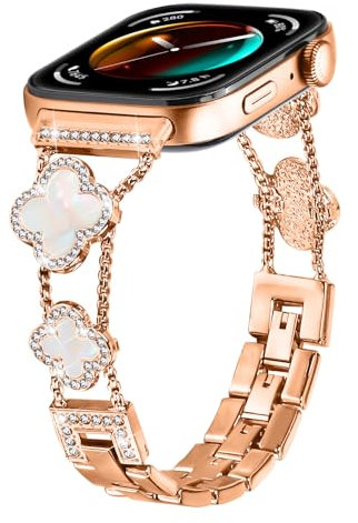 SMYAOSI Metallo Cinturino Compatibili con Huawei Watch Fit 3, Femmina Maschio Bracciale di Ricambio Bling Acciaio Inossidabile Scintillante Strap per Huawei Watch Fit 3 Smartwatches (Oro Rosa-a)