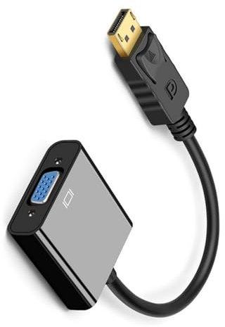 Convertitore video VGA durevole DisplayPort 1080p con porta dorata per segnale stabile trasferisce DisplayPort all'adattatore VGA