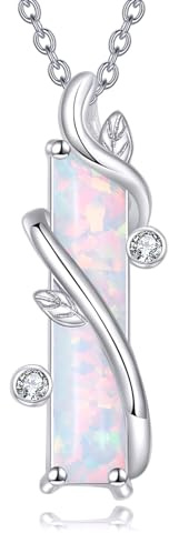 YFN Sterling Silver Opal Tree of Life Necklace S925 Silver Pendant Necklace for Women