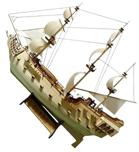 ALCXAZS Segelbootmodelle, nautische Segelboot Modellbausätze, Ausstellungsstücke für Bastler und Sammler, mittlerer Schwierigkeitsgrad, handgefertigte Segelbootmodelle zum Ausstellen.