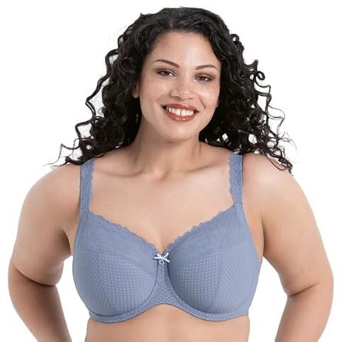 Rosa Faia by Anita Eloise Full-Cup Bügel-BH – Damen BH mit floraler Spitze, Dreigeteilten Cups, Zieranhänger & verstellbaren Trägern – komfortabler Halt