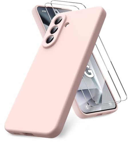 Vansdon Funda Compatible con Samsung Galaxy A57 5G- Rosa | Incl. 2 Unidades Protector Pantalla Cristal Templado, Silicona Líquida Gel Ultra Suave Funda