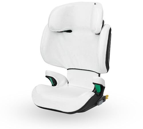 Maxi-Cosi Autositzbezug aus Bio-Baumwolle für RodiFix M i-Size/RodiFix R i-Size, Babyschalenbezug, Weich, Atmungsaktiv, Feuchtigkeitsabsorbierend, Waschmaschinenfest, Natural White