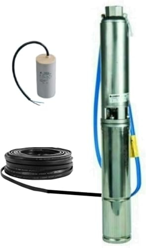 4GS11 POMPA SOMMERSA PER POZZI LOWARA 4GS11M HP1.5 V230 MONOFASE 90LTMIN 9.4BAR MAX (V230+CAVO 30MT+CONDENSATORE)