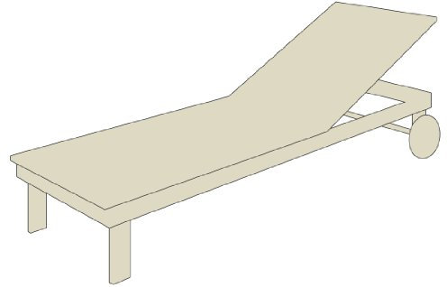 SUN H.G.10038993 Dessin Naxos 20208-3 Auflage für Rollliege, 190 x 49 x 6 cm
