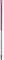 Vikan 29374 Aluminium Handle, Red, 31mm Diameter, 1510mm Length