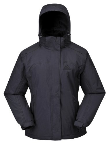 Cox Swain Damen 2-Lagen Outdoor Regenjacke Pure - 5.000mm Wassersäule, Colour: Black, Size: XL