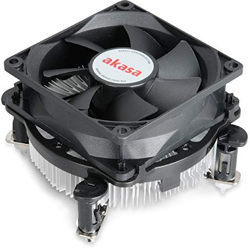 Akasa Dual Socket Value Cooler | CPU Cooler | VRM Cooling | Aluminium Heatsink | Low Noise PWM Fan | TDP 73W | Designed for Intel LGA775, LGA115X, LGA1200 | AK-CCE-7102EP