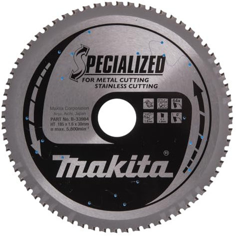Makita B-33984 Specialized Blade for Metal and Stainless Cutting 185x30x64T