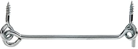 Alberts 204457 Gancho para tormentas, con cantoneras u ojales, galvanizado azul, longitud 120 mm, gancho Ø 4 mm