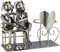 Cepewa Flaschenhalter Hochzeitspaar aus Metall Liebespaar Hochzeitsgeschenk für Flaschen Größe ca. 19,5 cm