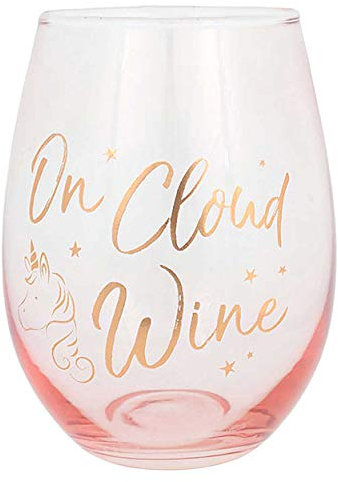 Jones Home & Gift Maia Gifts UB_09827 Trinkglas | On Cloud Wine | 1 Stück, Pink