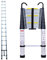 Scala Telescopica da 6,2 m con Gancio Staccabile Capacità 150 kg/330LBS in Alluminio Rettilineo Telescopico Estensibile Builder Fornitura fai da te Progetto Portatile Compatto