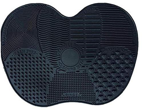 Makeup Brush Mat Mat Silicone Tappeti Pulizia Estetica Per Il Risciacquo Il Lavaggio E Lo Stoccaggio Professionale Pennelli Cosmetici Nero