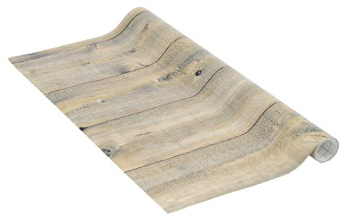 Venilia Klebefolie | Holzdielen Rustikal Holzoptik Braun | 90 cm x 2,1 m, Stärke 95μ | selbstklebende Möbel-Folie, Dekofolie, Tapete, Küchenfolie | ohne Phthalate | Made in EU