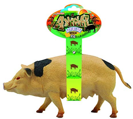 Deluxebase Réplica Aventura Animal - Cerdito Réplica de Juguete con la Figura de Cerdo. Juguete con la Figura de Animal de Granja de Gran tamaño para niños