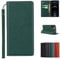 Copmob Case Compatible for iPhone 12 Pro Max,Premium Genuine Leather Flip Wallet Case,[3 Card Holders][Magnetic][RFID-Blocking],Protective Case Cover for iPhone 12 Pro Max - Dark Green
