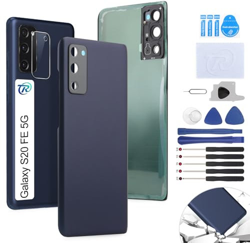 RongZy Ersatz für Samsung Galaxy S20 FE/S20 FE 5G Backcover Akkudeckel batterietür Gehäuse Rückseite mit Tool kit (Blau)