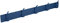 Gorillz Mystiek Large Five Garderobenleiste blau (5,3 x 75 x 10,4 cm) I Stilvolle Wandgarderobe aus robustem Stahl mit 5 Doppel-Garderobenhaken I Kompakte & platzsparende Garderobenhakenleiste