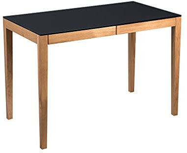 M2 Kollektion Petersson Schreibtisch, Holz, braun, schwarz, B/H/T = 110x75x60cm