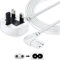 SHAFI® Figure 8 Power Lead White 3M - 2-Pin 90 Degree Angle IEC C7 Universal UK Plug Power Cable - Compatible Figure 8 cable for PS5 Xbox Series X/S LG Sony Smart LED Samsung TV - 3M White