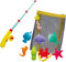 Simba 107796069 - Großes Magnet Angelspiel, aufziehbare Angelrute mit Automatikfunktion, 39cm, 7 Meerestiere und 1 Köder, in Netztasche, Angeln, Kleinkindspielzeug, Badespielzeug