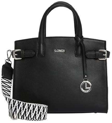 L.CREDI Women's ISANTE Handbag, schwarz
