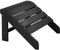 tectake 800816 Fußablage für Adirondack Gartenstuhl, wetterfest, Holzoptik, Fußstütze aus Kunststoff, 48 x 48,5 x 38 cm, Outdoor Fußauflage für Garten Terrasse Balkon (Schwarz-Schwarz | Nr. 404507)