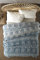 Milam LondonBoho-Überwurfdecke, Bohemian-Überwürfe für Kingsize-Betten, wendbare Bohemian-Bettwäsche, Sofaüberwurf, große Tagesdecke für 3-Sitzer und Kingsize-Betten, 220 x 240 cm, Blau
