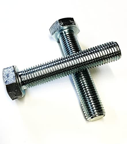 Sechskantschraube, hohe Zugfestigkeit, verzinkt, M30, 30 mm Durchmesser, Vollgewinde x 100 mm lang, 2 Stück