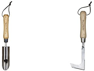Kent & Stowe Zwiebelpflanzer – Länge: 30 cm & Fugenkratzer – Unkrautkratzer aus Edelstahl zum Entfernen von Moos und Unkraut, Fugenmesser mit Stiel aus Eschenholz, Länge: 28,5 cm
