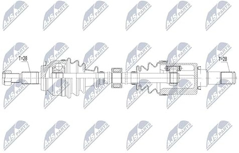 NTY Drive Shaft NPW-MZ-054 Front Left for CX-3 (DK) 624mm
