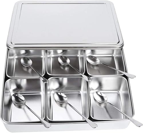 GImLY avec cuillères et Couvercle étagère à épices, salière et poivrière, pour Restaurants Cuisines familiales