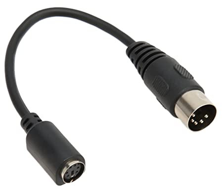 5 Pin DIN to PS/2 Cable Adapter, 5 Pin DIN Male to 6 Pin Mini DIN Female Extension Cable for Computer PC Keyboard Mouse Converter, for PS/2, 0.15m / 5.9in