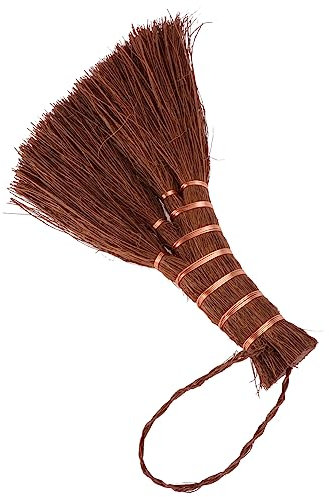SEWOART 1pc Mini Natural Palm Broom Tool Lightweight Compact Sweeping Brush for Home Cleaning for Small Spaces and Efficient Garbage Removal with Hanging Rope Design