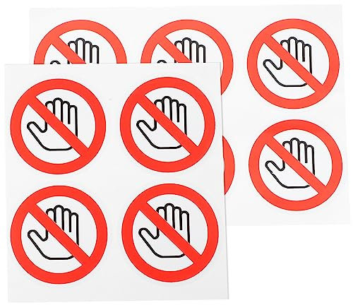 Baluue 10st Warnschild-aufkleber „sicherheit Nicht Berühren“. Etikettenaufkleber Nicht Berühren Klebewarnung Selbstklebendes Vinyl Trockener Kleber Aufzug Baby