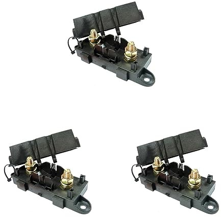 K24 - Sicherungshalter Sicherungshalter für Mega Sicherung 120 x 42 mm, Schwarz (Packung mit 3)