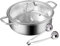28cm/32cm Elektrische Hot Pot Hot Pot Wok Edelstahl Suppentopf Shabu Heißer Topf mit Glas Deckel Für Elektrisches Induktionskochfeld (32cm)
