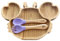 Assiette crabe + couverts pour bébé, enfant personnalisé en bambou et silicone, idée de cadeau pour naissance, baptême, noël pour bébé