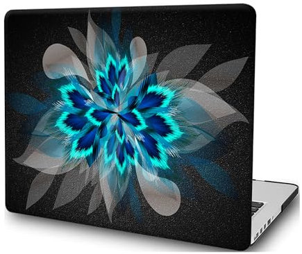 Hülle Case Kompatibel mit MacBook Pro 14 Zoll 2021/2023 Freisetzung A2442 A2779 A2918 A2992 M1/M2/M3 Chip mit Touch ID, Ultradünne Plastik Hartschale Schutzhülle, Blaue Blume