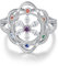 KINGWHYTE Chakra Ring für Frauen Sterling Silber Einstellbare Blume Ring Heilung Schmuck Geschenke für Mutter Tochter Yoga Liebhaber
