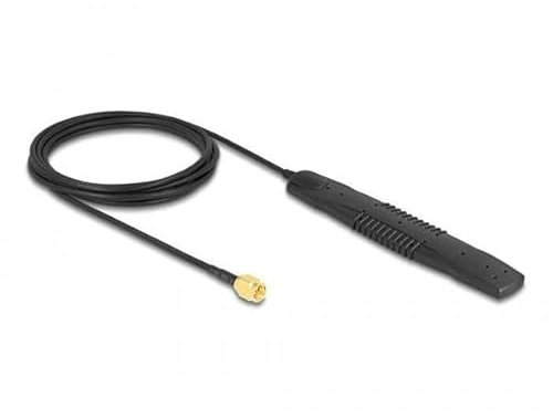 DeLOCK 90101-5G LTE WLAN Antenne SMA Stecker 25 dBi omnidirektional starr schwarz Kleb