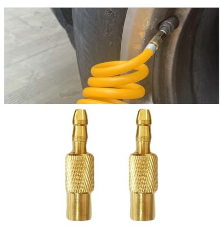 CGEAMDY 2 Pièces Connecteur Valve Gonflage Pneu, Clip Pompe à Air pour Valve Pneu Camion, Clip Remplacement Mandrin Pompe à Air Automobile, Mandrin à Air sans Fuite pour Gonfleur Pneu, Compresseur